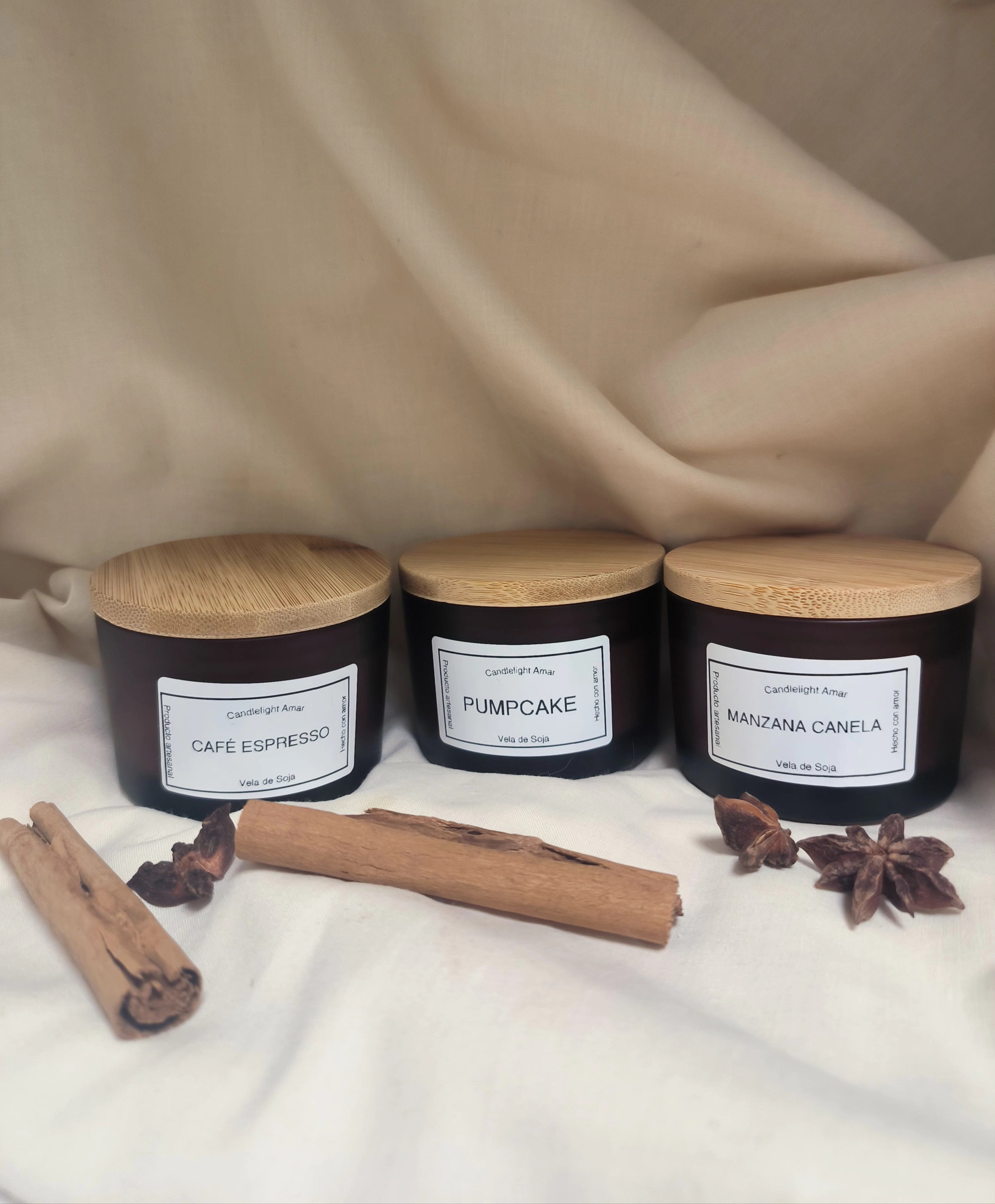 Pack tres velas colección otoño