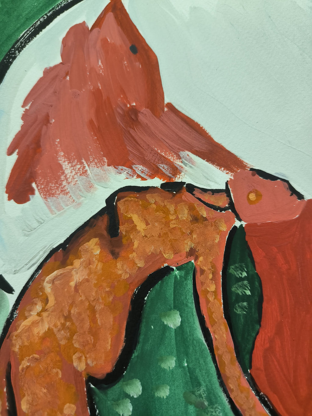 Ilustración Luna y Lobo