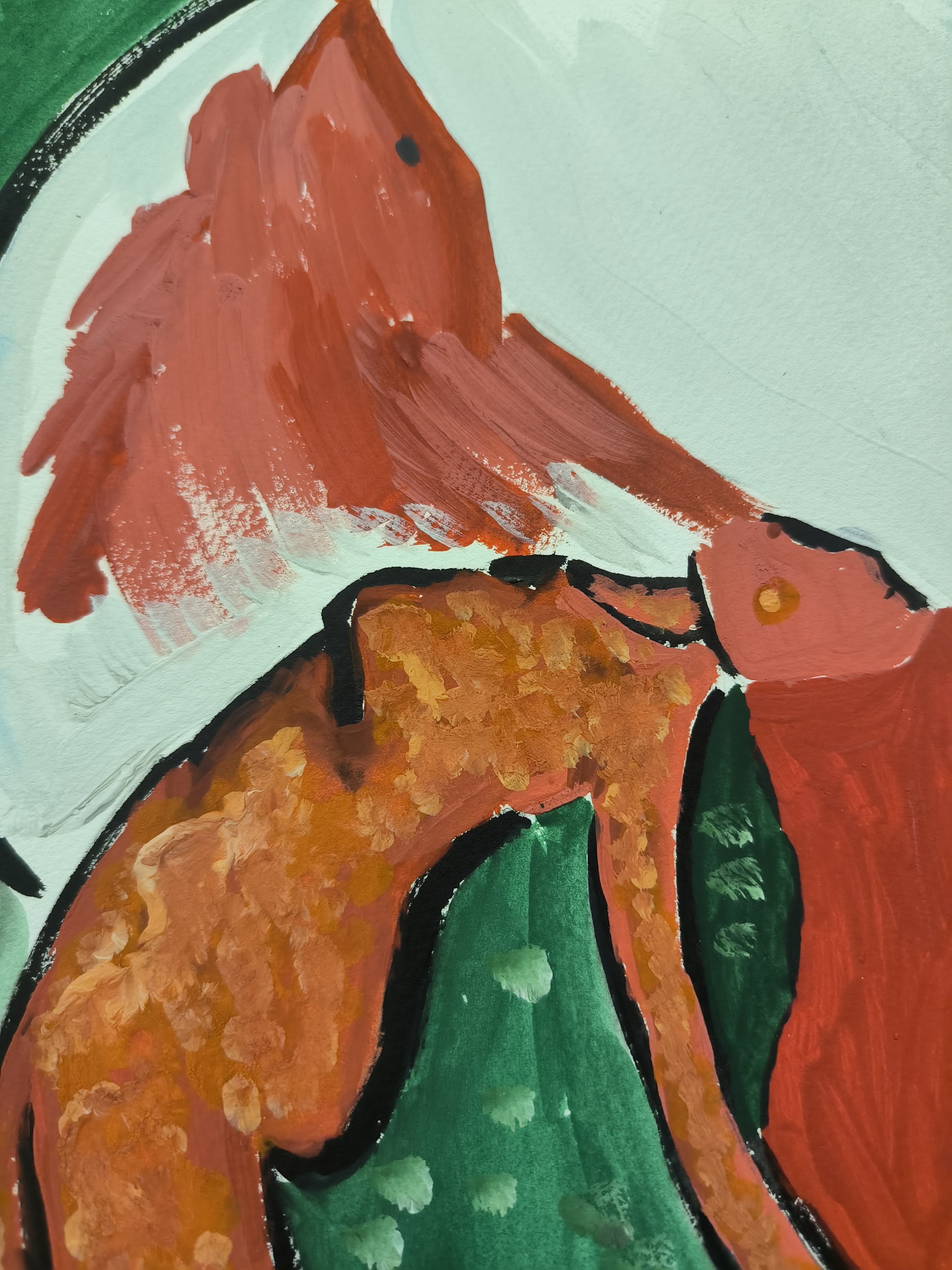 Ilustración Luna y Lobo