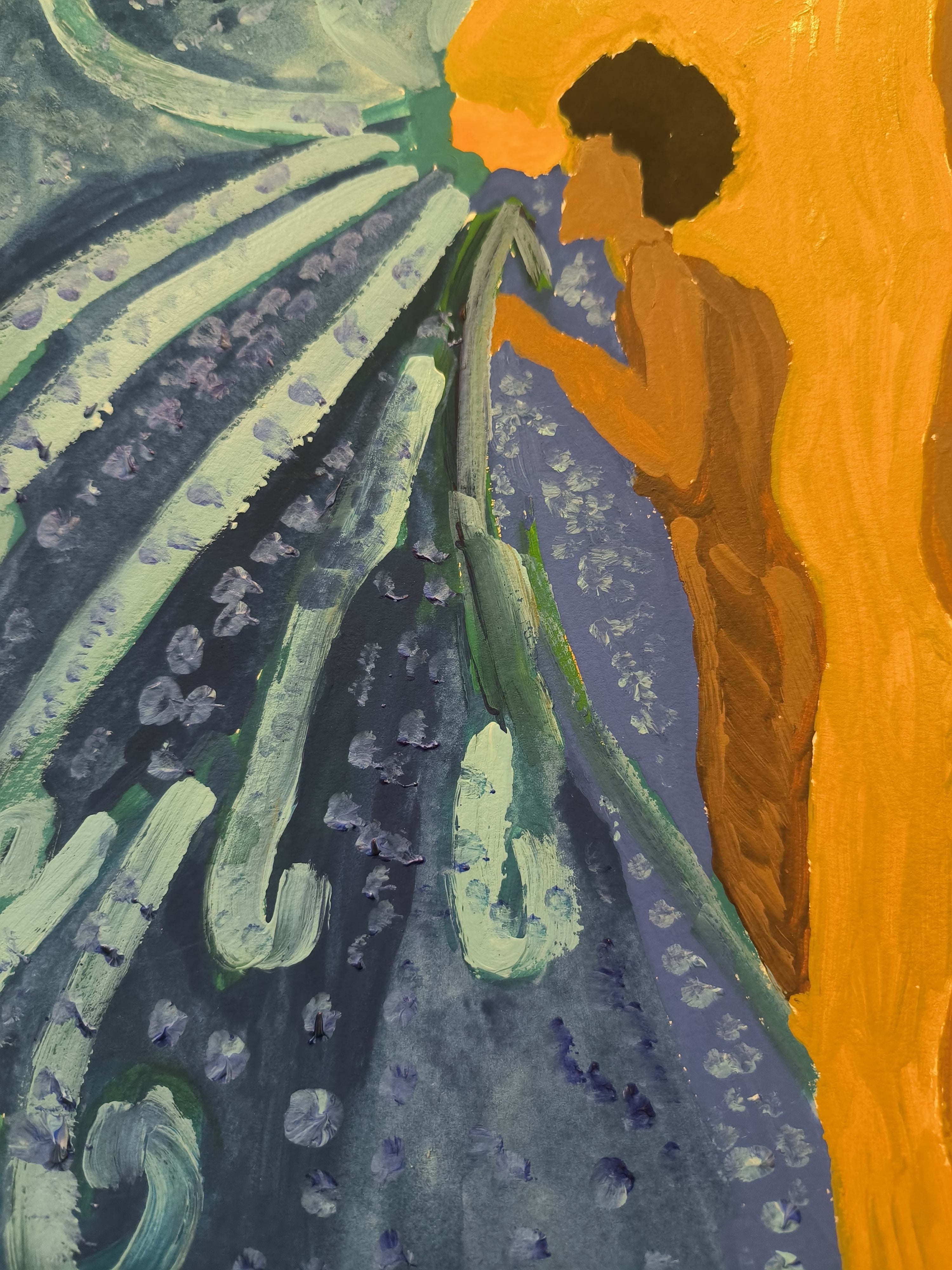 Ilustración Mujer viento