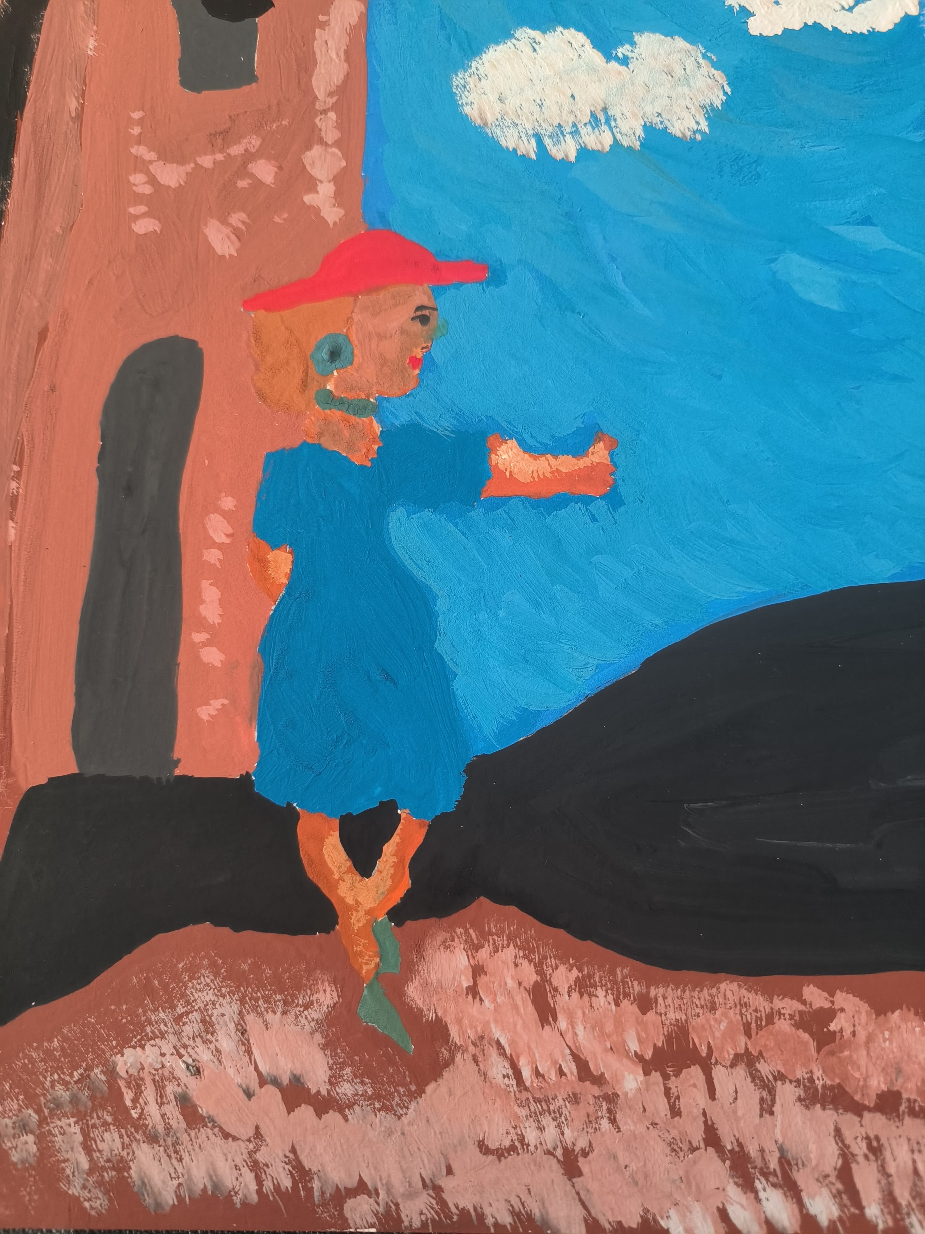 Ilustración Mujer con Borsalino